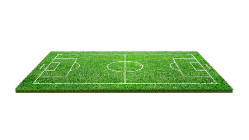 Soccer Football Field Isolated on White Background with Clipping Path. Soccer  Stadium Background with Line Pattern and of Green Stock Photo - Image of  outdoor, empty: 140438854