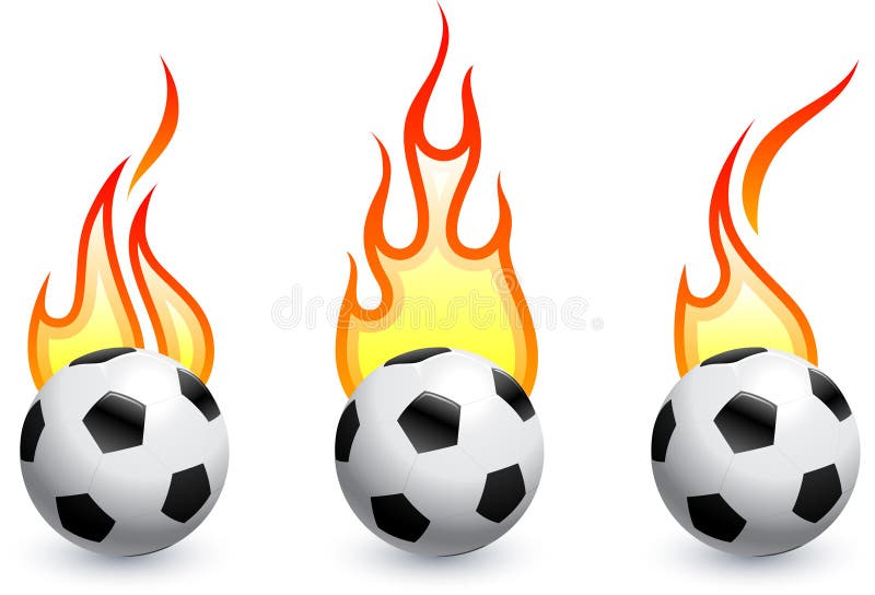 Football on fire stock illustration. Illustration of game 13988073