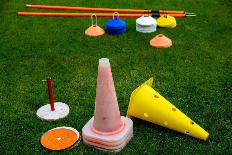 Soccer Football Training Equipment Stock Photo Image of shirt