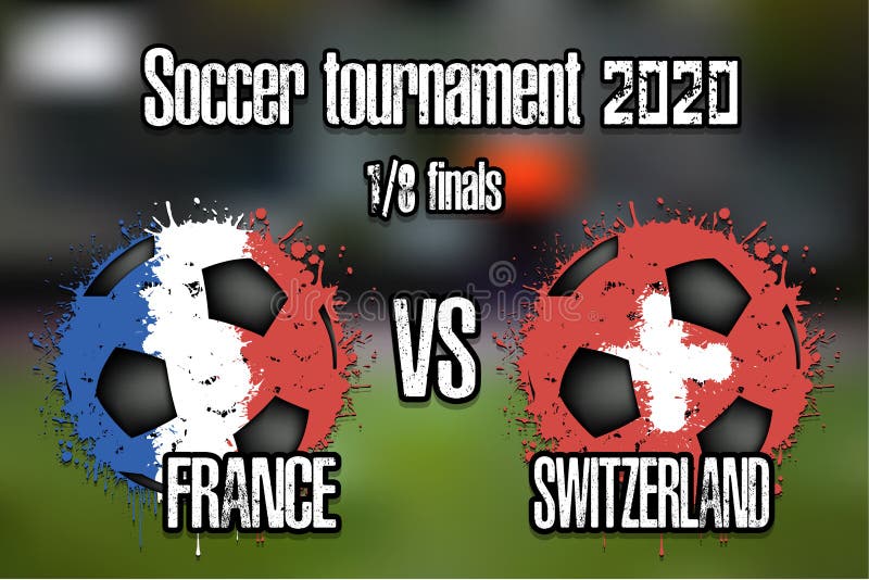 Soccer Game France Vs Switzerland Stock Illustration ...