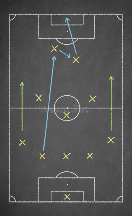 Soccer game strategy stock photo. Image of playbook, plan 65511424