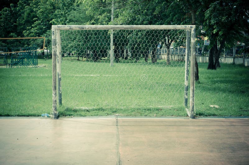 Soccer goal field stock image. Image of post, outdoor 41793351