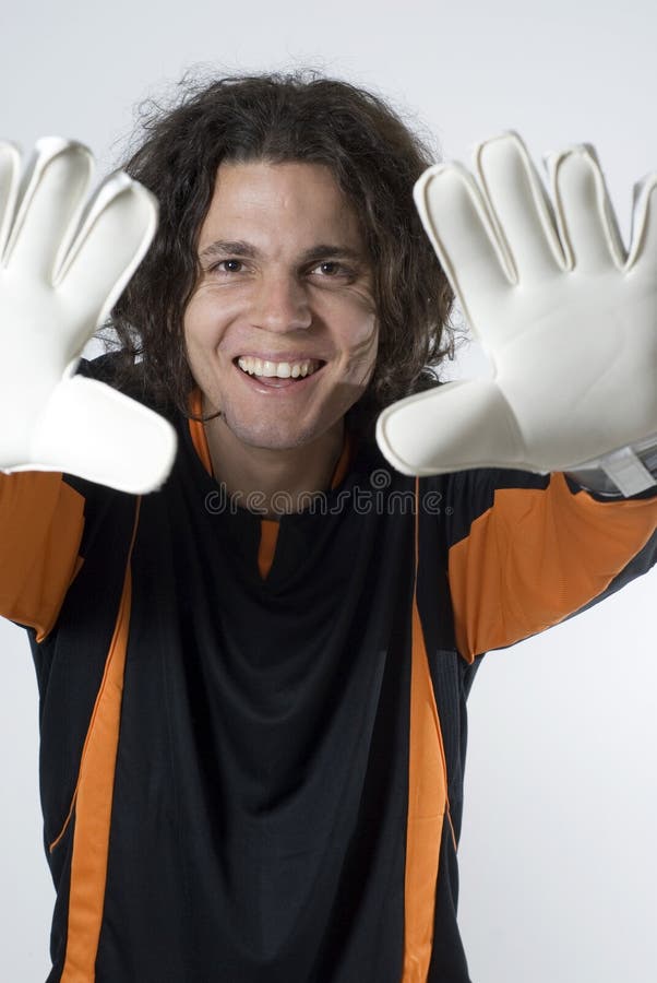 Soccer Goalie With Gloves Vertical Picture. Image 6040415