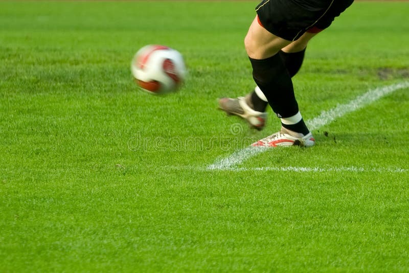 Soccer Goalkeeper Kick the Ball Stock Photo Image of penalty