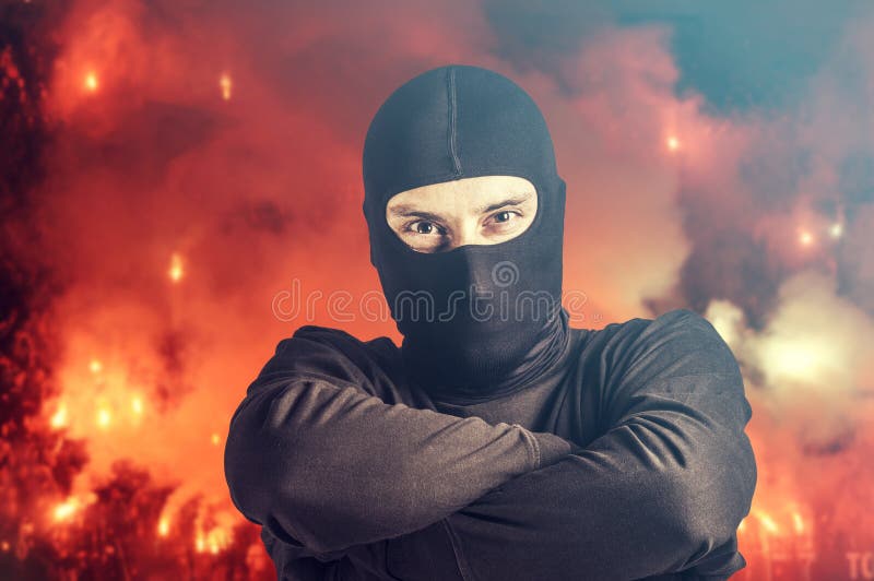 Soccer hooligan stock image. Image of angry, conceptual 63420245