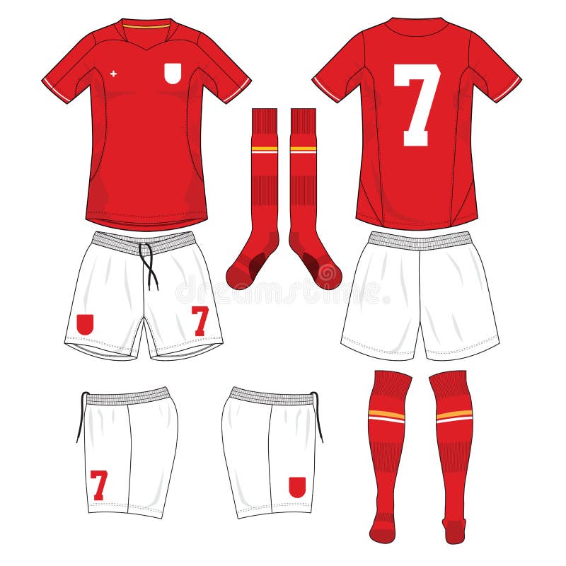 Soccer Jersey Or Football Kit, Short, Sock Template For Sport Club