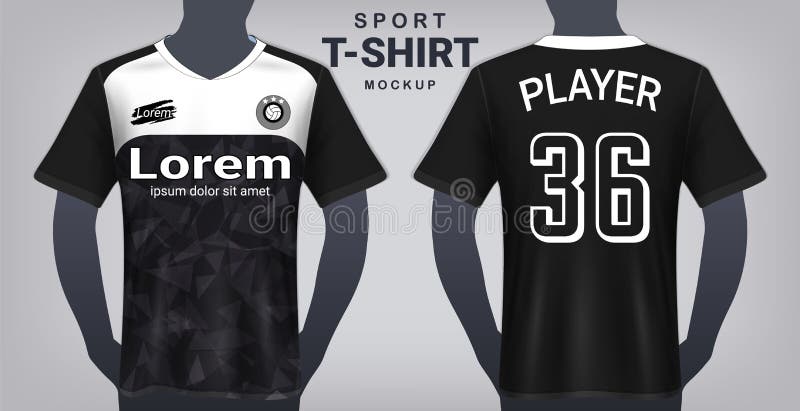 Download Soccer Jersey And Sport T-Shirt Mockup Template, Realistic ...