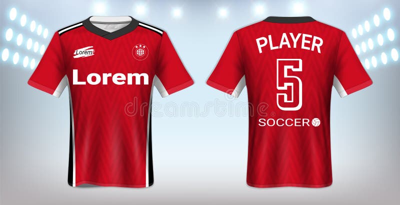 Download Soccer Jersey And Sport T-Shirt Mockup Template, Realistic ...