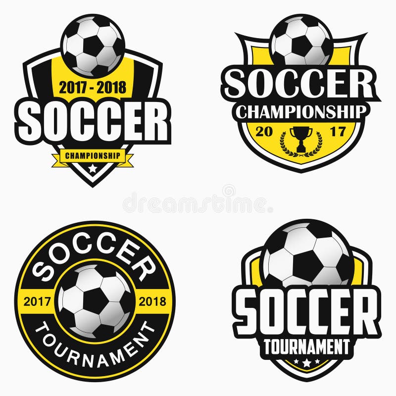 Soccer champion logo Royalty Free Vector Image