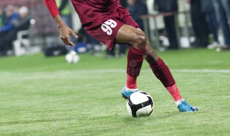 Soccer player stock photo. Image of match, kick, circle - 13925546