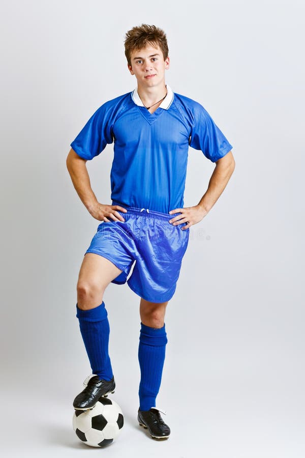 Soccer Player Kicking The Ball Stock Image Image of shot, professional 25504491