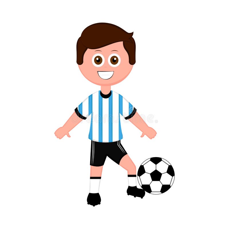 Cartoon Soccer Argentina Player - Illustration Stock Illustration ...