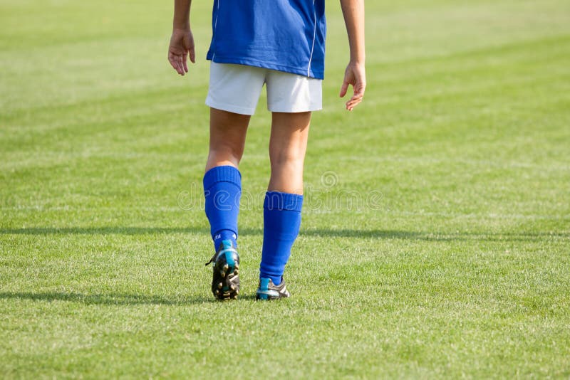 Soccer Player Kicks the Ball Stock Photo Image of shoes, match 35447766