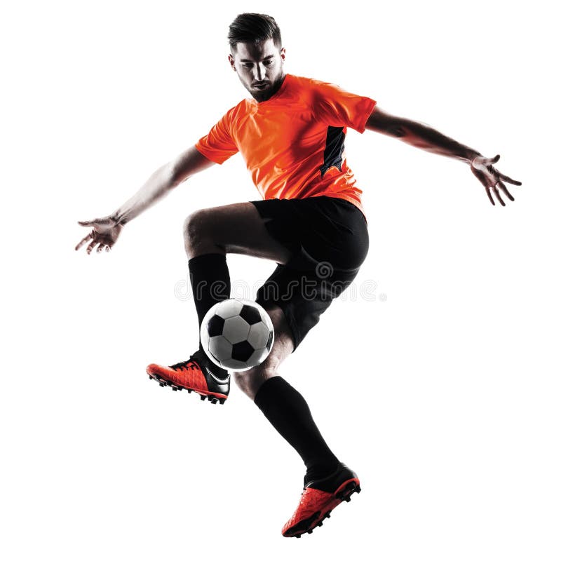 Soccer Player Man Isolated Stock Photo - Download Image Now