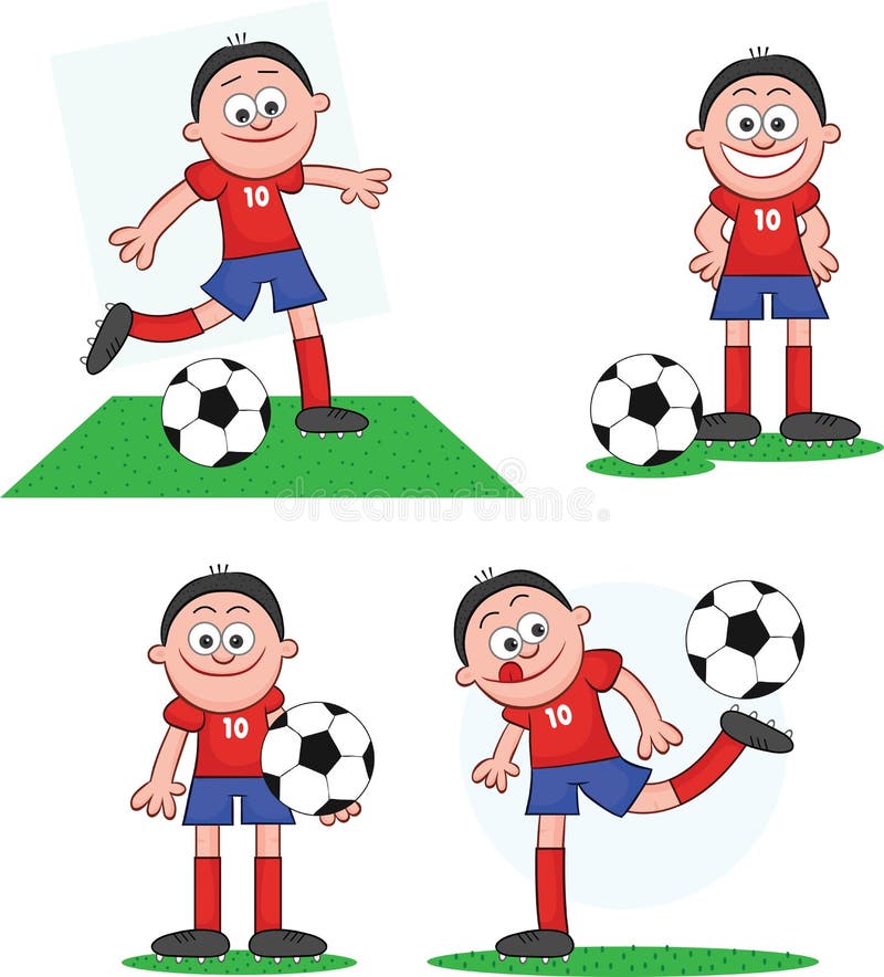 Soccer Player Set 1 stock vector. Illustration of activity - 35079362