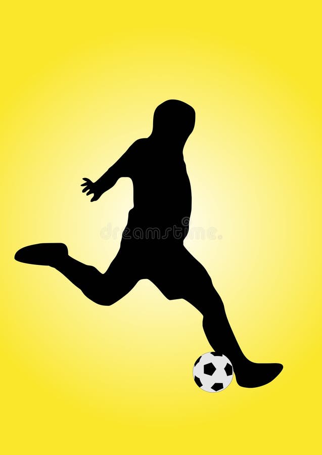 Soccer player shooting the bal