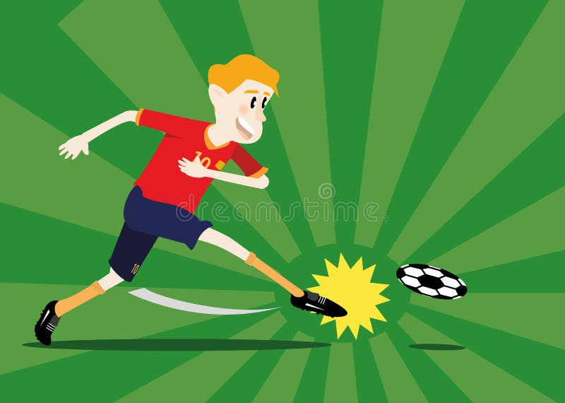 Soccer player shooting a ball royalty free illustration Soccer player shooting a ball royalty free illustration