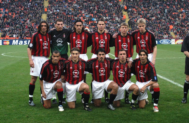 The Soccer Players of the Ac Milan the Editorial Photo - Image of 20022003, dortmund: