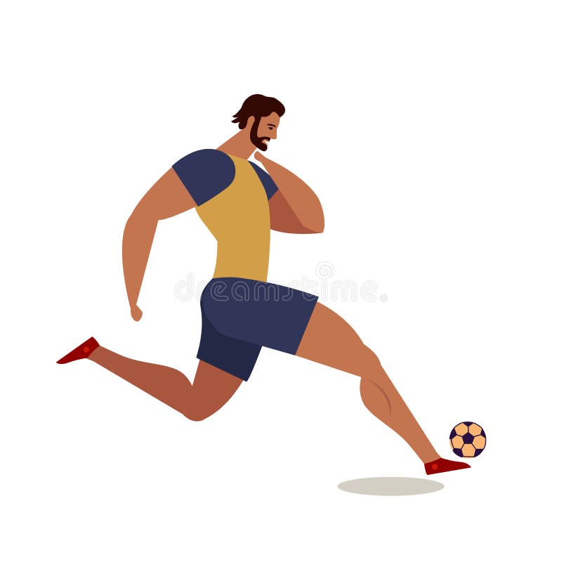 Soccer Players. Football. Flat Vector Illustration. Design Element