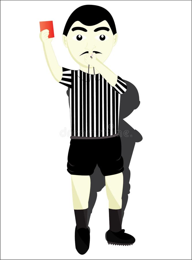 The soccer referee stock vector. Illustration of whistle - 64000671