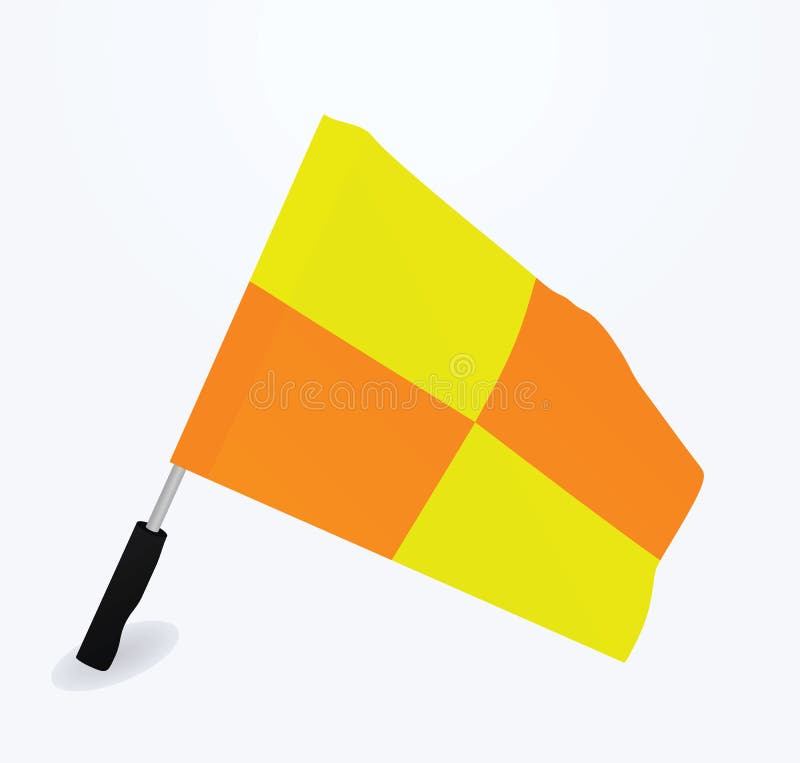 Soccer referee flag stock vector. Illustration of game - 120146025