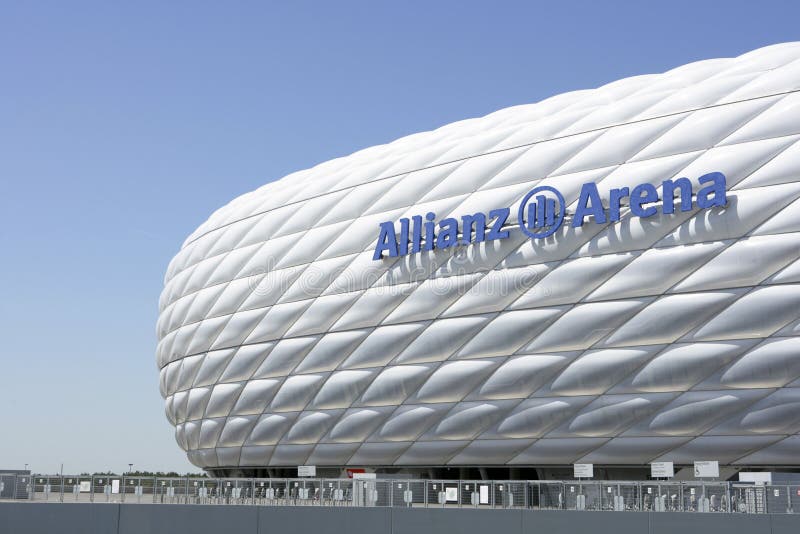 Soccer Stadium allianz Arena in Munich. Germany, Munich football stadium Allianz Arena, Munich, Upper Bavaria, Bavaria, Germany, Europe royalty free stock image Soccer Stadium allianz Arena in Munich. Germany, Munich football stadium Allianz Arena, Munich, Upper Bavaria, Bavaria, Germany, Europe royalty free stock image