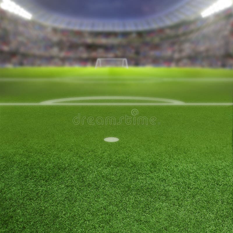 Soccer Stadium Background With Copy Space