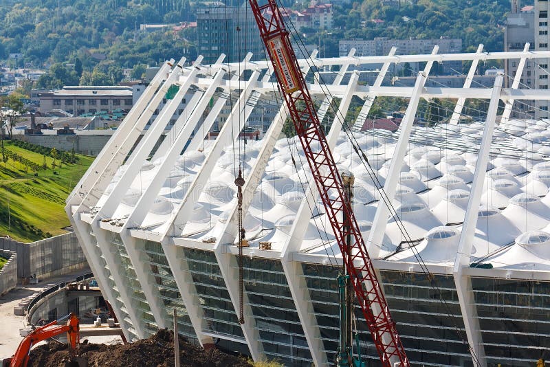 Soccer stadium under construction