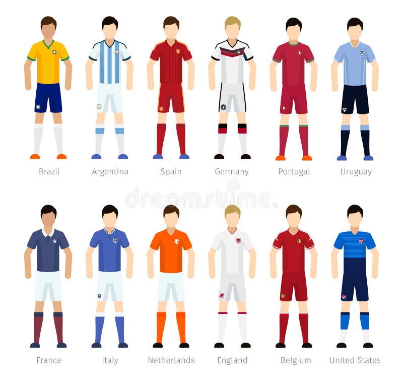 Realistic soccer uniform of a brazil team Vector Image