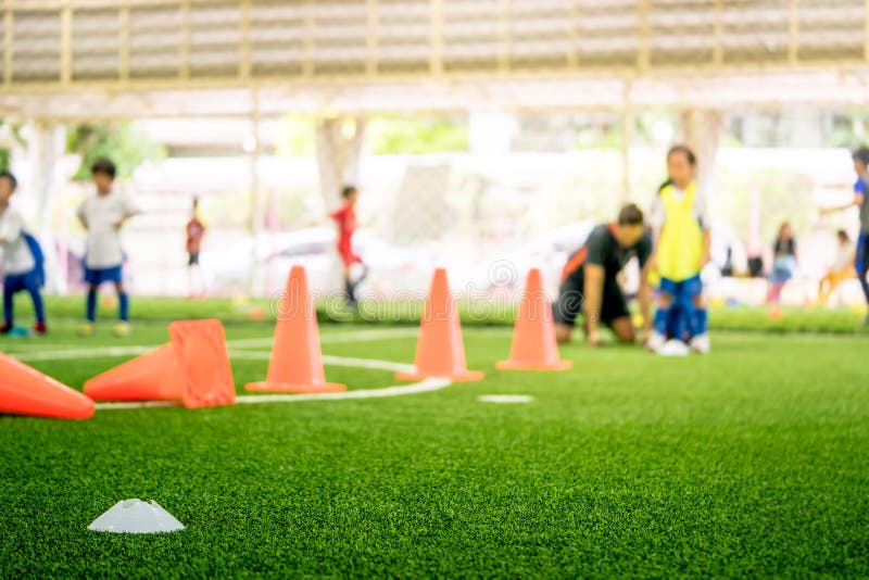 Soccer Training on Training Ground with Children Stock Photo Image of