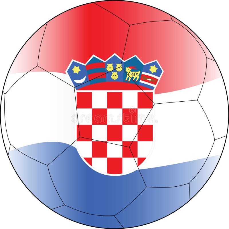 Soccer vector ball croatia