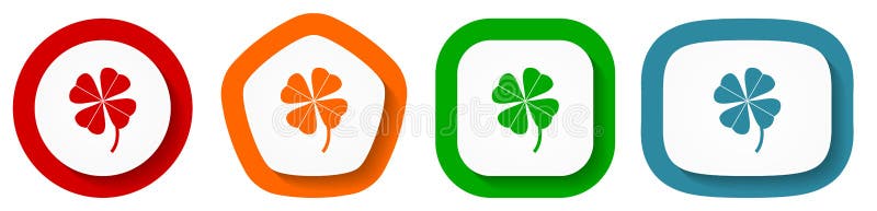 Soccer vector icon set, flat design vector illustration in 4 colors options for webdesign and mobile applications vector illustration
