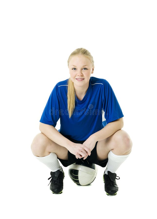 Soccer woman stock image. Image of shirt, beautiful, adult 22688855
