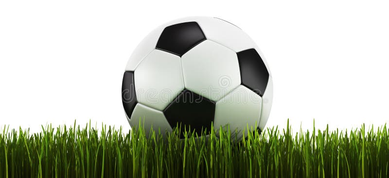 Soccerball en hierba libre illustration Soccerball en hierba libre illustration