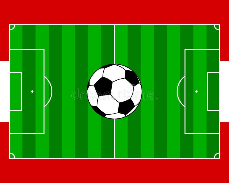 Soccerfield Austria illustrazione di stock Soccerfield Austria illustrazione di stock