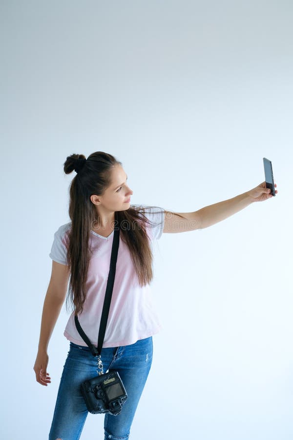 Sociaal de media van de de jeugdlevensstijl selfie postconcept stock afbeelding Sociaal de media van de de jeugdlevensstijl selfie postconcept stock afbeelding