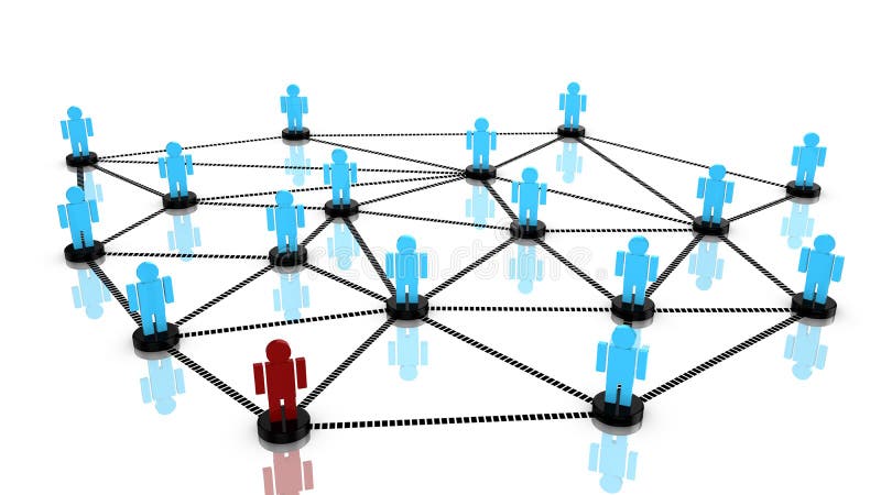 Sociaal netwerkconcept met verbonden personen royalty-vrije illustratie Sociaal netwerkconcept met verbonden personen royalty-vrije illustratie