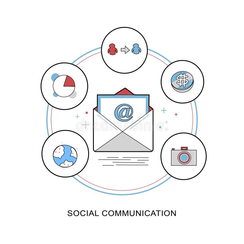 Social communication concept vector illustration