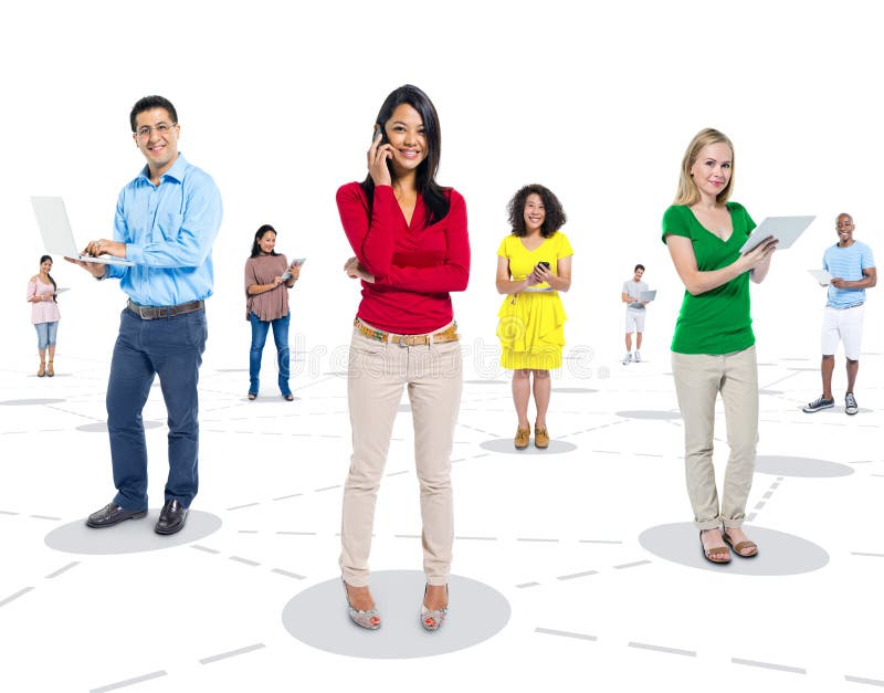 Social Connections Image converted using Digital Device stock image