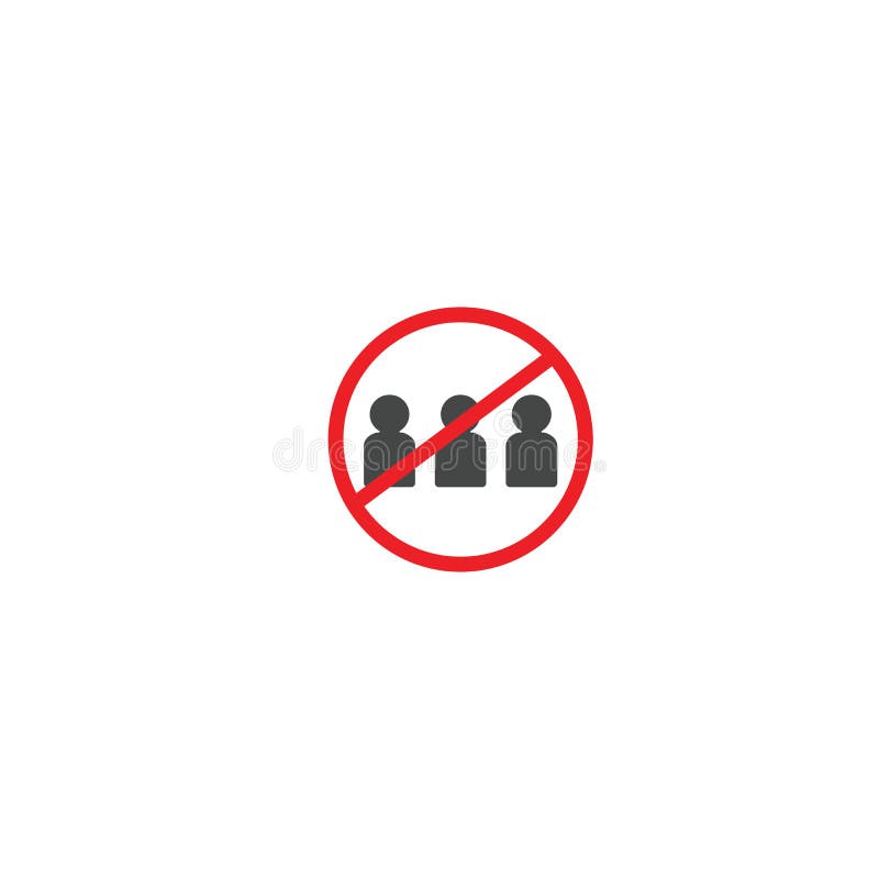 Social Distancing Icon Vector Illustration Stock Vector ...