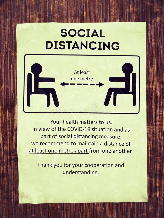 Social Distancing Measure Coronavirus Covid-19 Poster Print Notice
