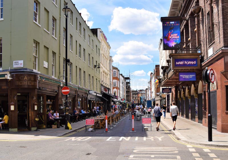 Old Compton Street, Soho, London, July 2020 Editorial Photography ...