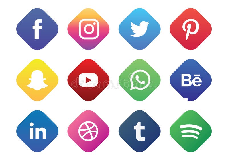 Social Media Icons Bundle Stock Illustration Illustration Of Bundle