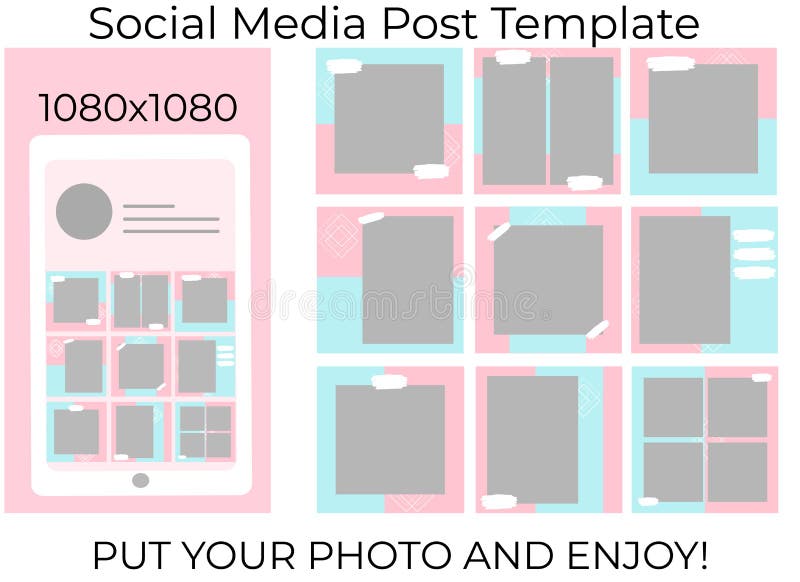 Social massmediabanermall stock illustrationer Social massmediabanermall stock illustrationer