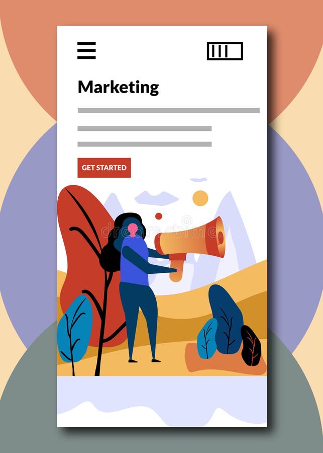 Social Media marketing for mobile apps. stock illustration Social Media marketing for mobile apps. stock illustration