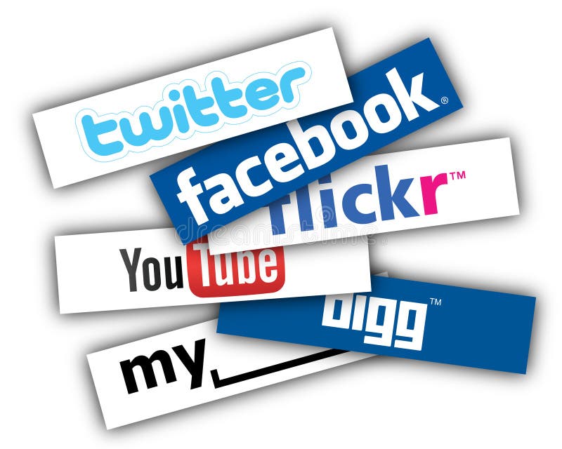 Tags with popular social media networks names - Twitter, Facebook, Flickr, YouTube, Digg, MySpace