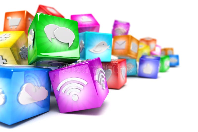 Social media background stock illustration