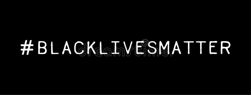 Social Media Black Lives Matter Hashtag on Black Background