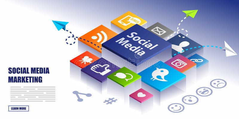 Social Media, das Konzepthintergrund vermarktet