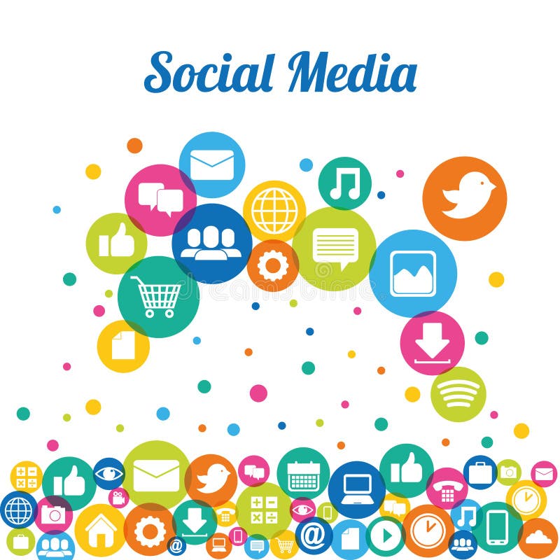 Social media stock illustration. Illustration of collection - 50585638